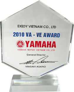 VA-VE Award from Yamaha Motor Vietnam (2010)