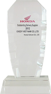 Outstanding Delivery Supplier Award from Honda Vietnam Co., Ltd. (2012)