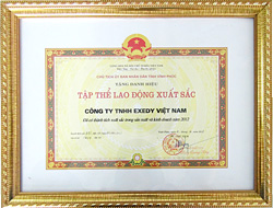 Excellent Enterprise Award from Vinh Phuc Province (2012)