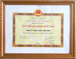 Excellent Enterprise Award from Vinh Phuc Province (2013)